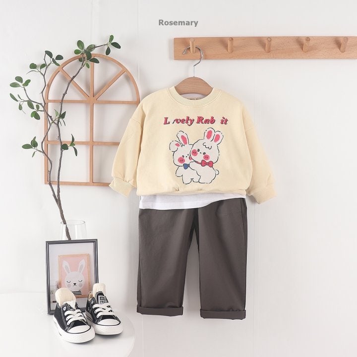 Rosemary - Korean Baby Fashion - #babyoutfit - Lively Rabbit Tee - 8