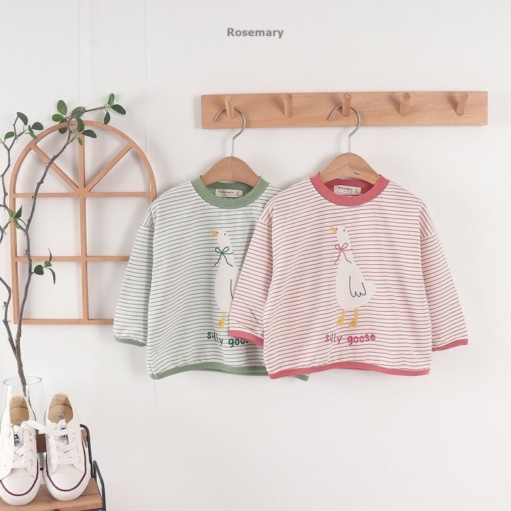 Rosemary - Korean Baby Fashion - #babyoutfit - Stripe Duck Tee - 6
