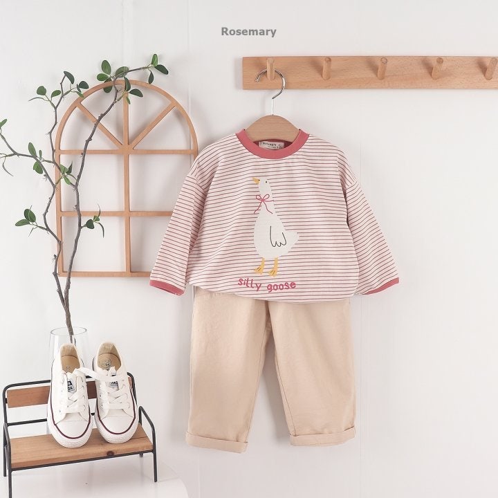 Rosemary - Korean Baby Fashion - #babyoutfit - Stripe Duck Tee - 7