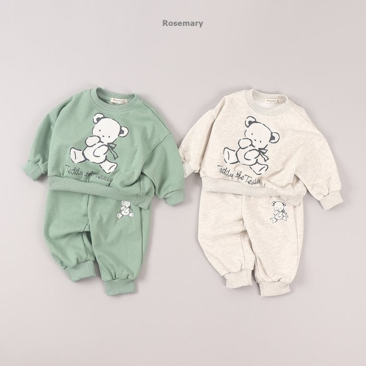 Rosemary - Korean Baby Fashion - #babywear - Bear Top Bottom Set - 6