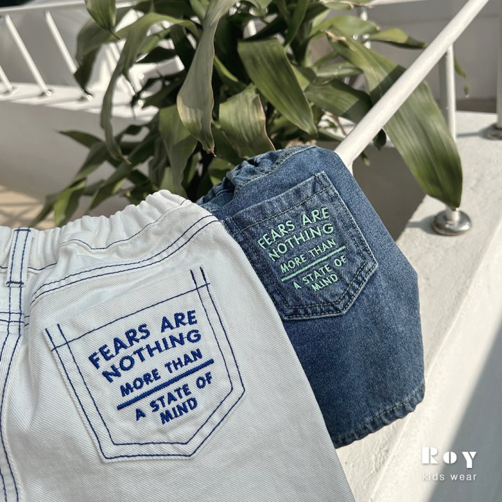 Roy - Korean Children Fashion - #Kfashion4kids - Mind Embroidery Shorts