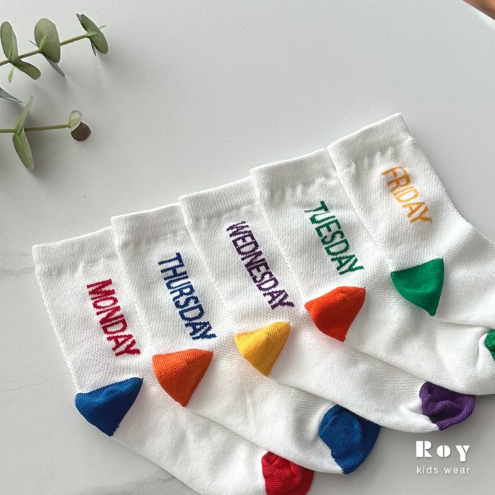 Roy - Korean Children Fashion - #discoveringself - Day Socks (set of 5)