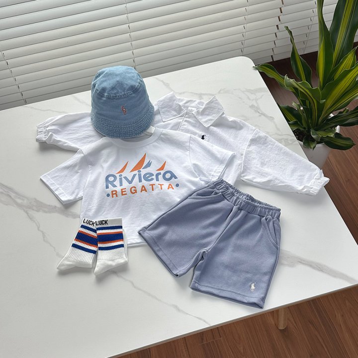 Roy - Korean Children Fashion - #kidsshorts - Riviera Tee - 5