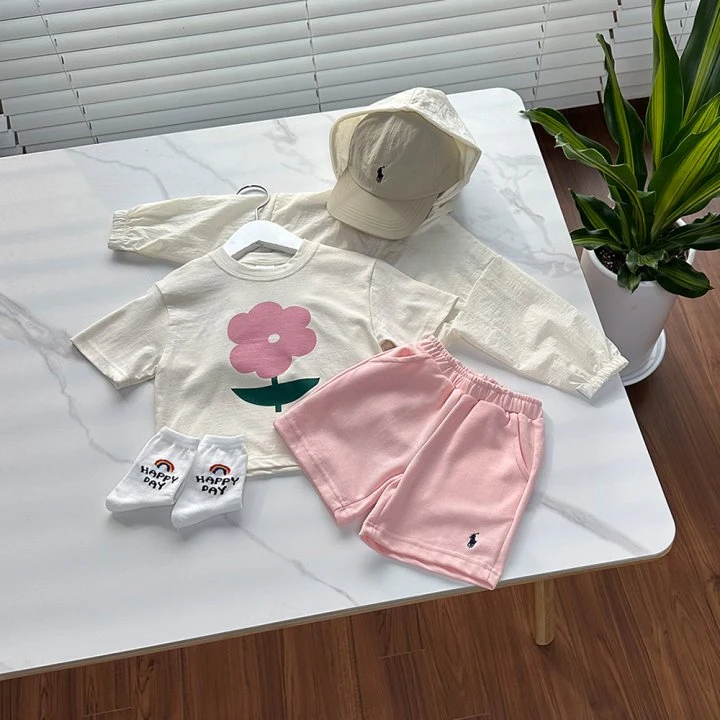 Roy - Korean Children Fashion - #kidsshorts - Flower Tee - 3