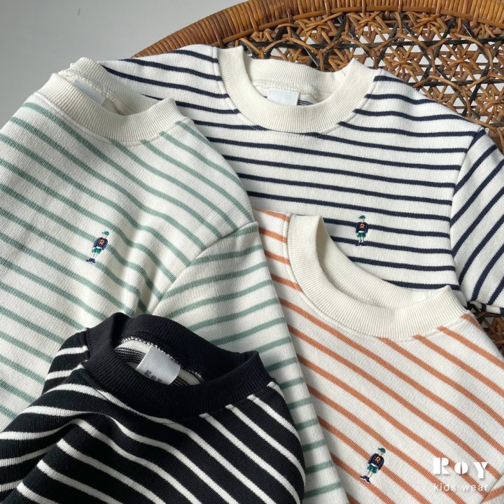 Roy - Korean Children Fashion - #kidsshorts - Toy Tong Tong Stripe Tee - 12