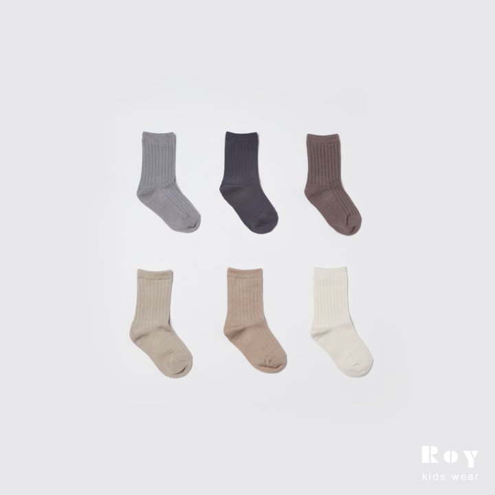 Roy - Korean Children Fashion - #littlefashionista - Preen Socks (set of 6) - 8