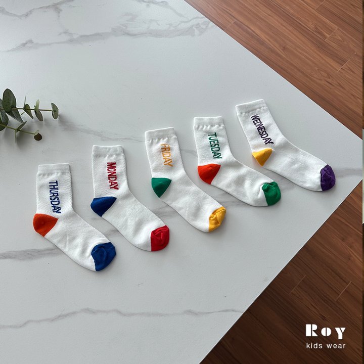 Roy - Korean Children Fashion - #magicofchildhood - Day Socks (set of 5) - 8