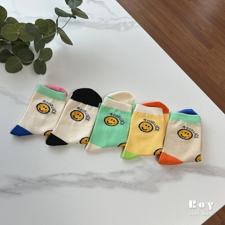 Roy - Korean Children Fashion - #minifashionista - Luxe Smile Socks (set of 5) - 6