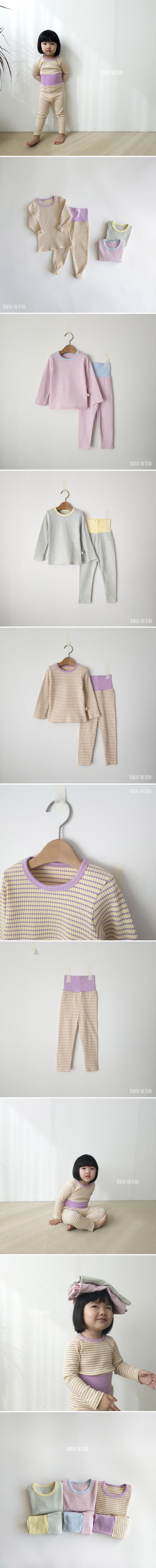 Saerobin - Korean Baby Fashion - #babywear - Striped Easywear