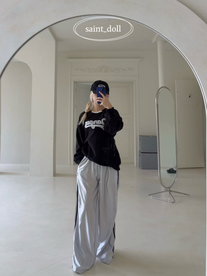 Saint Doll - Korean Women Fashion - #momslook - Mom Metal Tape Pants - 5