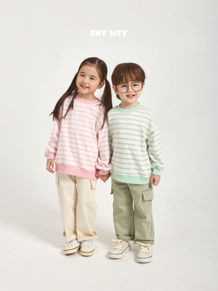 Say Hey - Korean Children Fashion - #Kfashion4kids - 20S Single Stripe Sweatshirts - 2