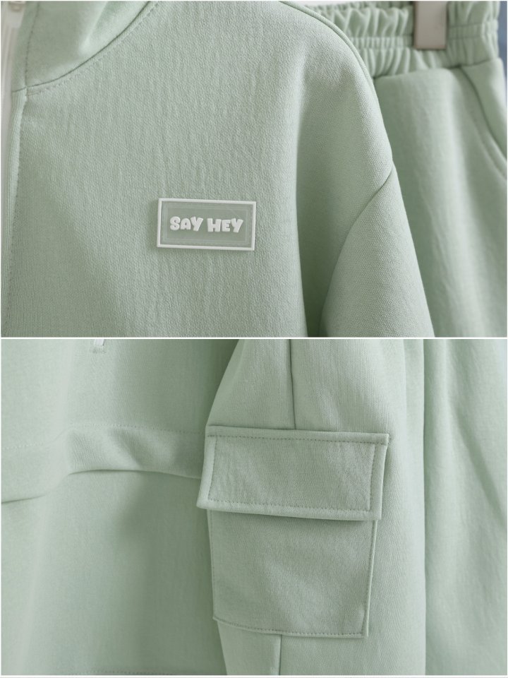 Say Hey - Korean Children Fashion - #designkidswear - Half Open Windbreaker Set - 11