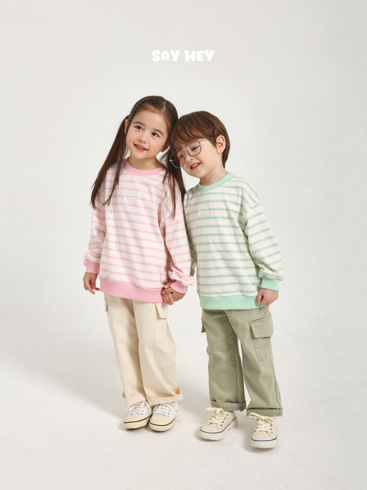Say Hey - Korean Children Fashion - #littlefashionista - 20S Single Stripe Sweatshirts - 3
