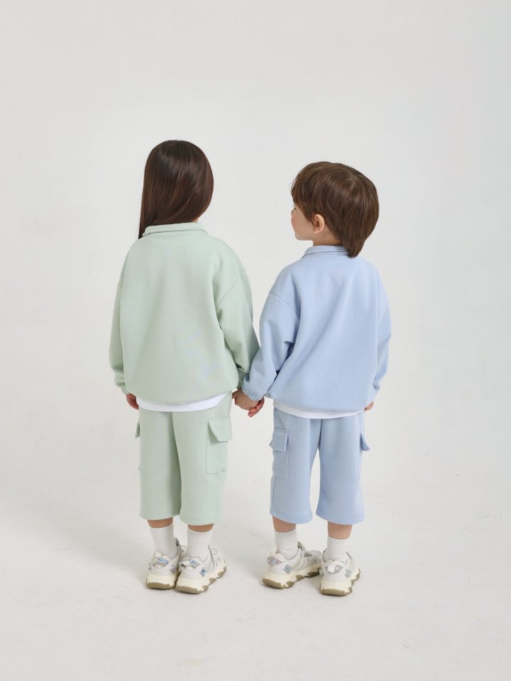Say Hey - Korean Children Fashion - #magicofchildhood - Half Open Windbreaker Set - 3