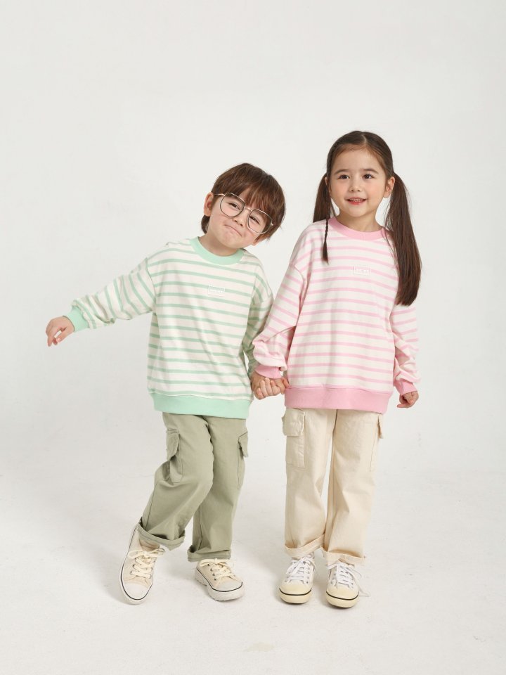 Say Hey - Korean Children Fashion - #littlefashionista - 20S Single Stripe Sweatshirts - 4