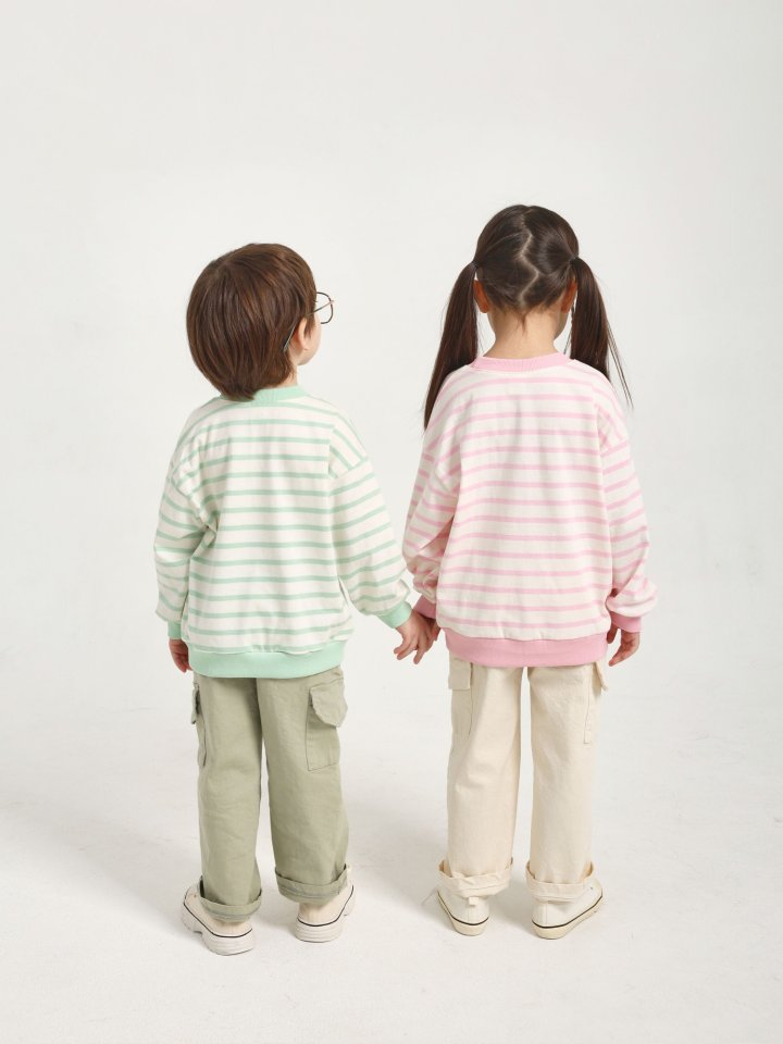 Say Hey - Korean Children Fashion - #minifashionista - 20S Single Stripe Sweatshirts - 5