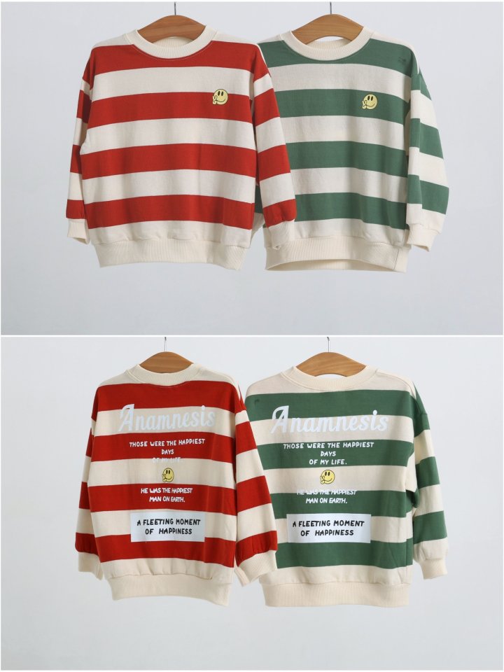 Say Hey - Korean Children Fashion - #toddlerclothing - Smile Stripe Sweatshirts - 9