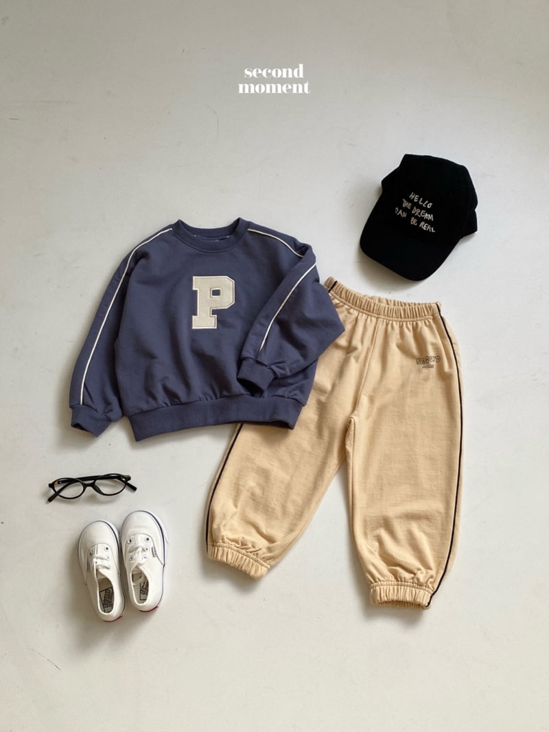 Second Moment - Korean Children Fashion - #childofig - P Piping Sweatshirts - 9