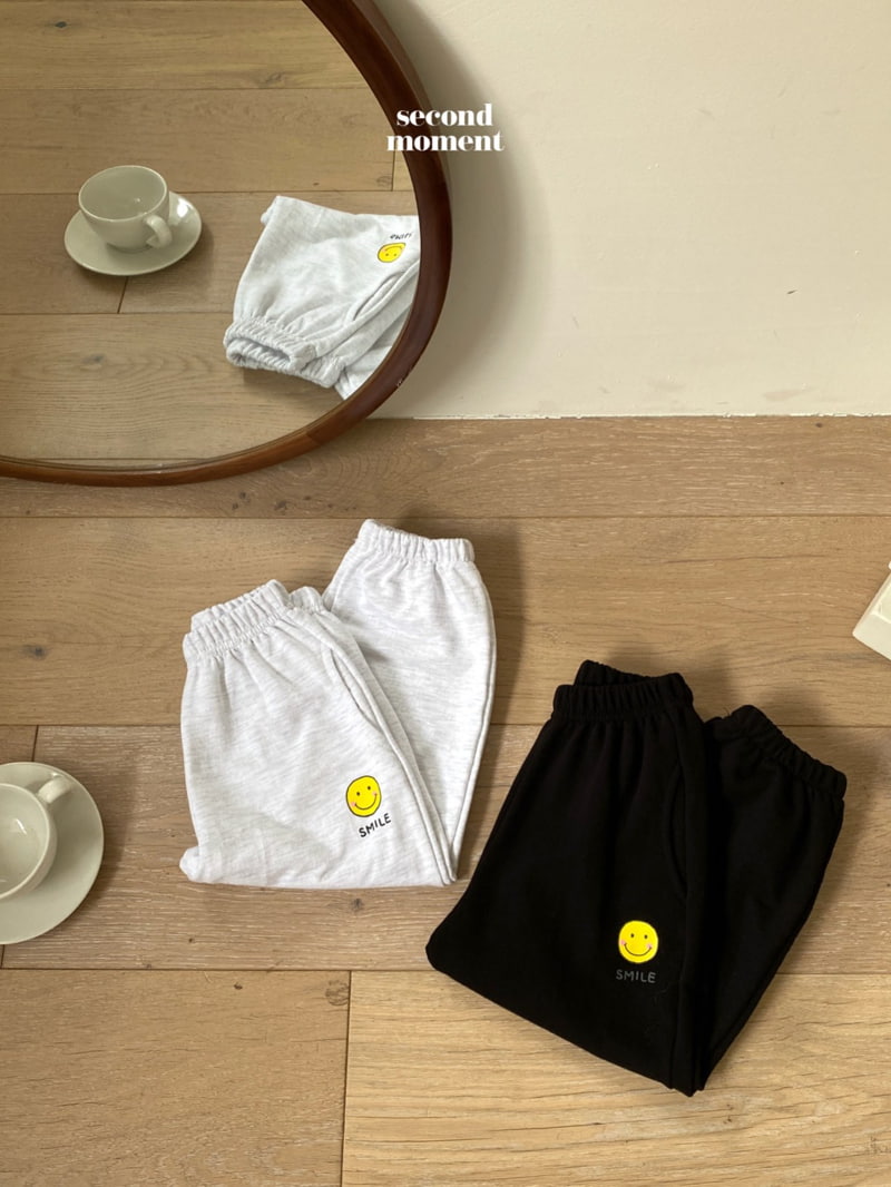 Second Moment - Korean Children Fashion - #childofig - Smile Jogger Pants - 3
