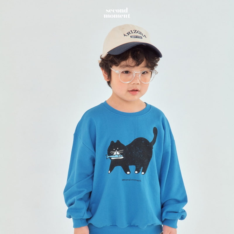 Second Moment - Korean Children Fashion - #childofig - Fish Cat Sweatshirts - 12