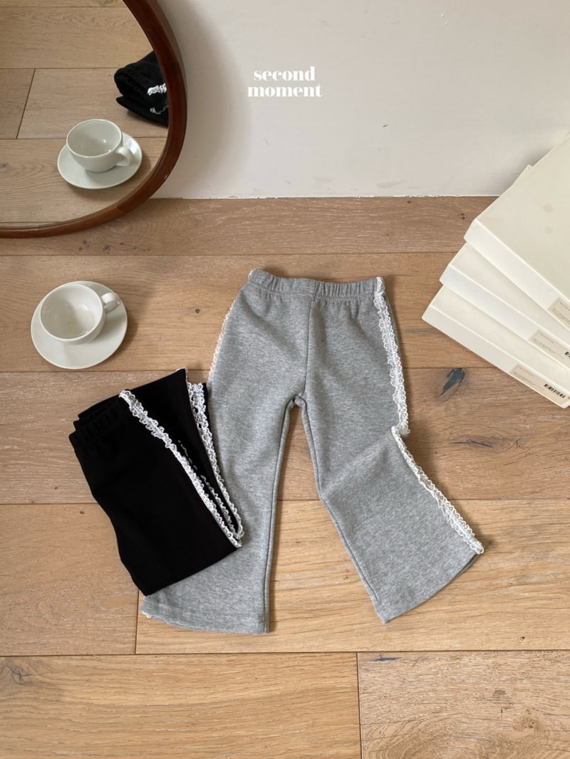 Second Moment - Korean Children Fashion - #childrensboutique - Lace Bootscut Pants - 11