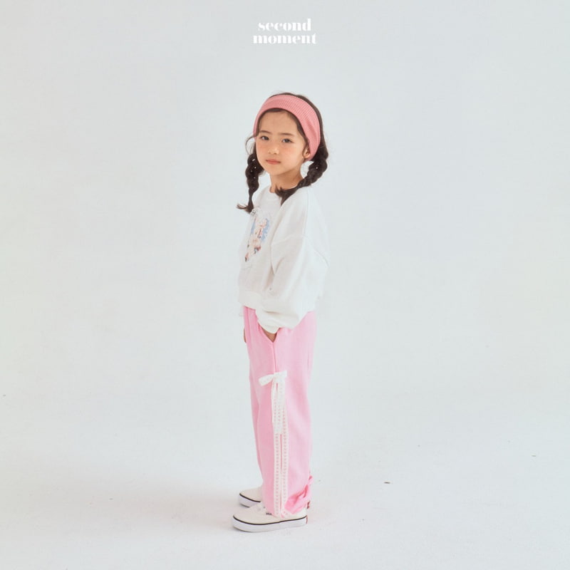 Second Moment - Korean Children Fashion - #childrensboutique - Lace Heart Rabbit Crop Sweatshirts - 5