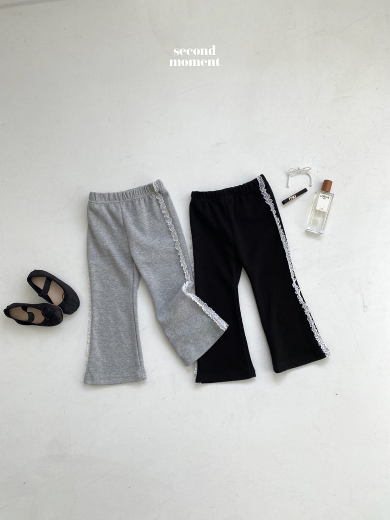 Second Moment - Korean Children Fashion - #designkidswear - Lace Bootscut Pants - 12
