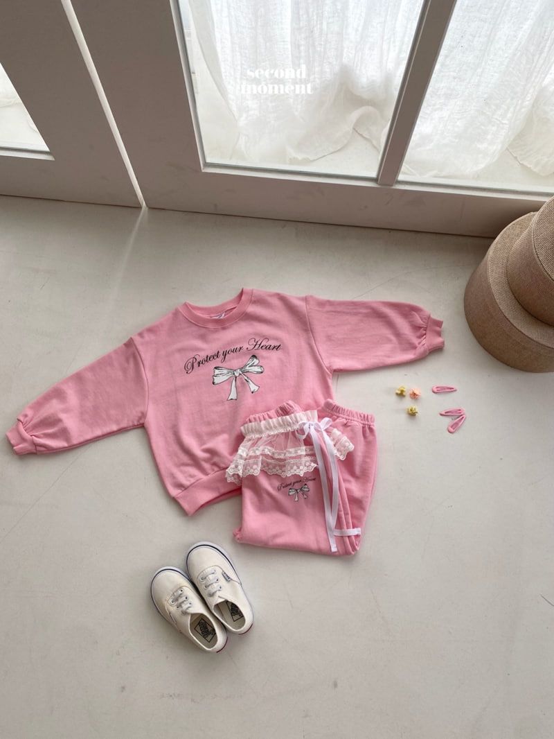Second Moment - Korean Children Fashion - #designkidswear - Ribbon Top Bottom Set - 5