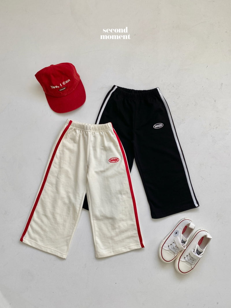 Second Moment - Korean Children Fashion - #designkidswear - Tape Wide Pants