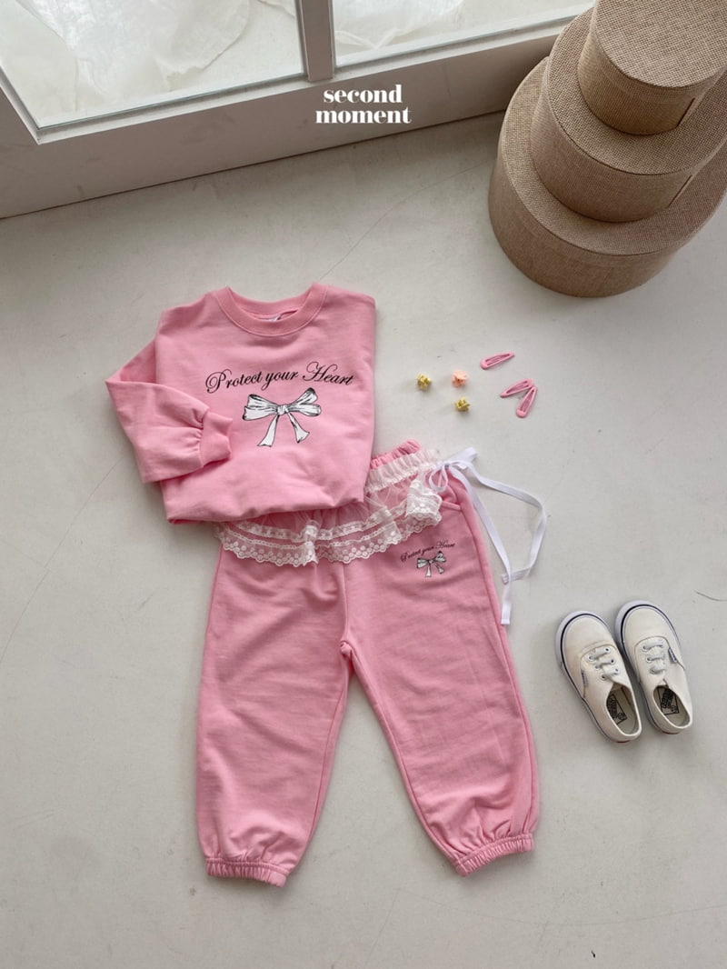 Second Moment - Korean Children Fashion - #fashionkids - Ribbon Top Bottom Set - 7