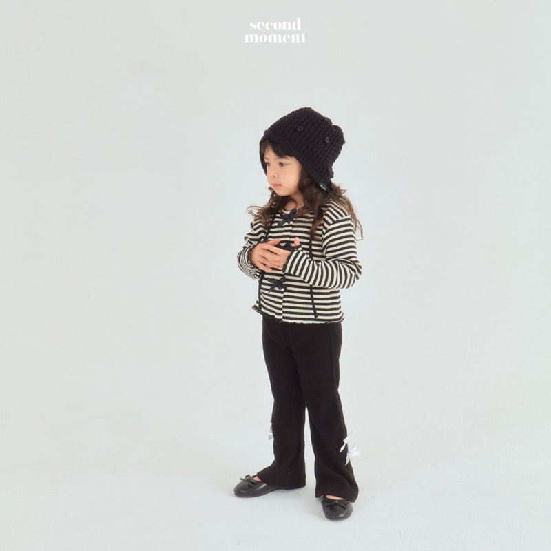 Second Moment - Korean Children Fashion - #kidsshorts - Ribbon Rib Bootscut Pants - 5