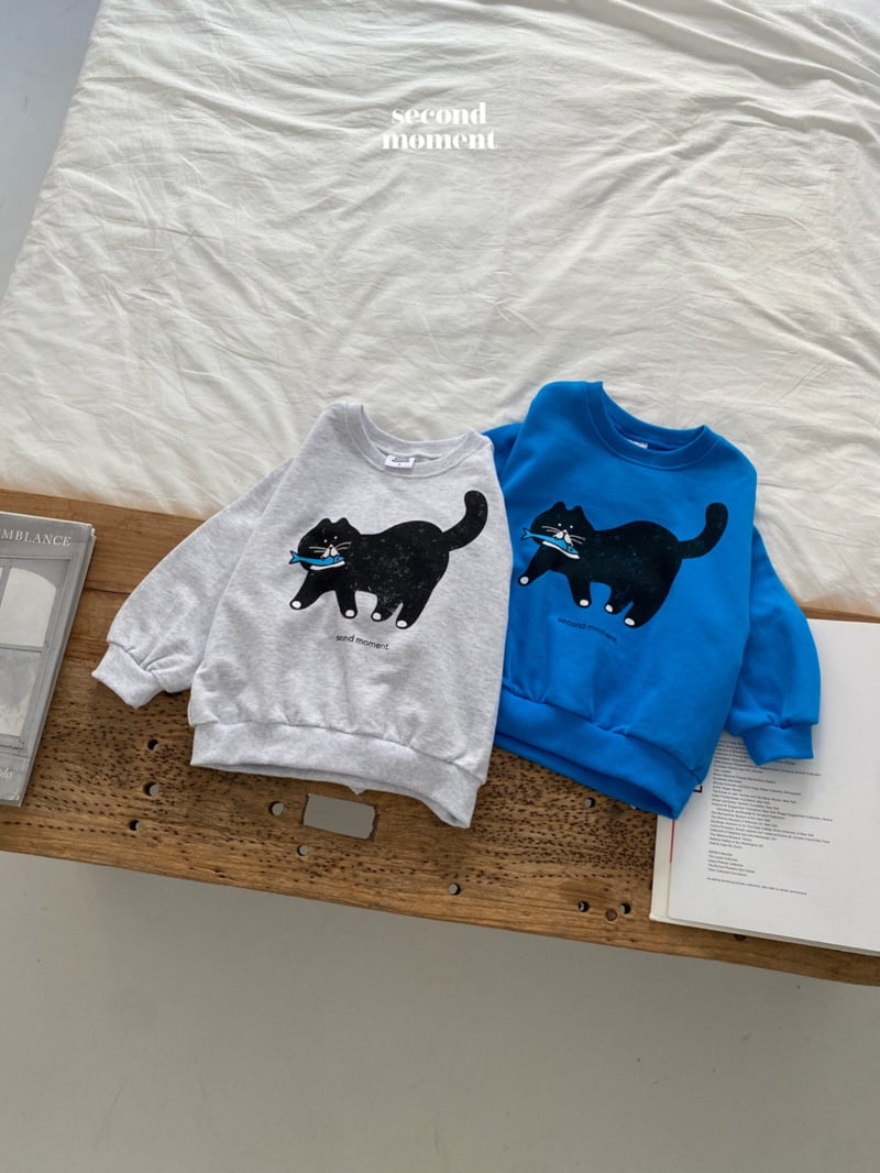 Second Moment - Korean Children Fashion - #kidsstore - Fish Cat Sweatshirts - 2