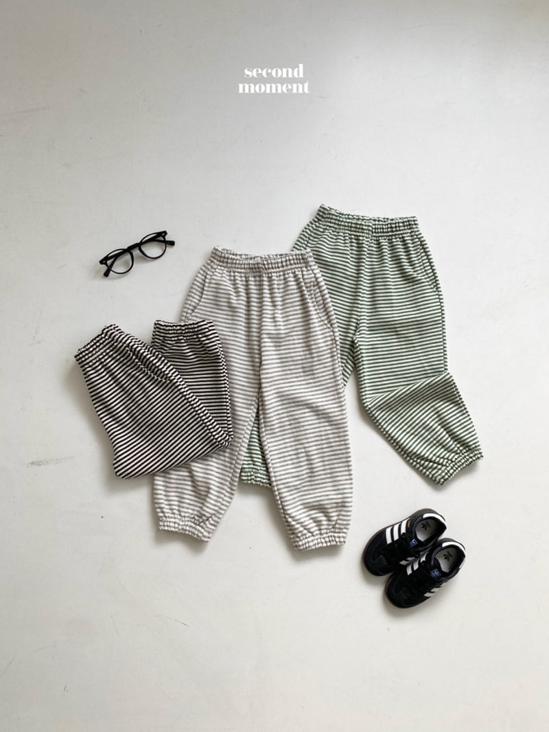 Second Moment - Korean Children Fashion - #kidzfashiontrend - Stripe Jogger Pants