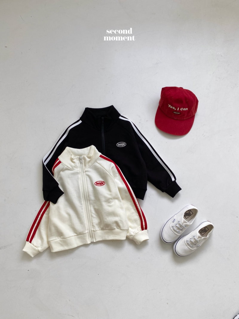 Second Moment - Korean Children Fashion - #littlefashionista - Tape Zip-up Jacket - 2