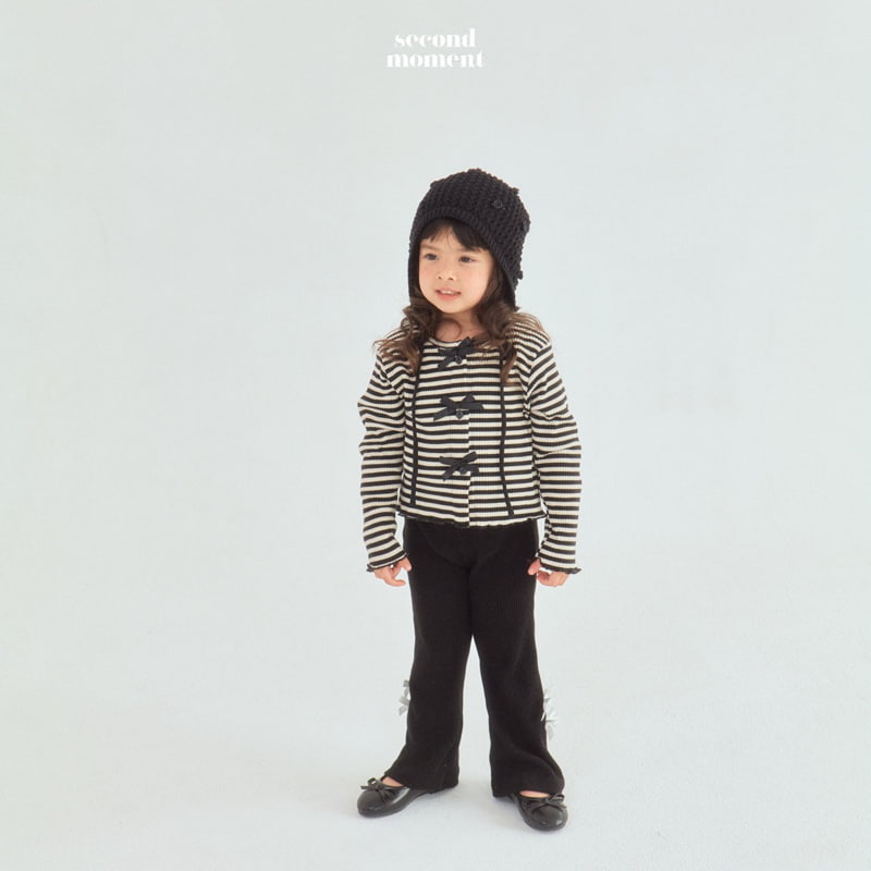 Second Moment - Korean Children Fashion - #magicofchildhood - Ribbon Rib Bootscut Pants - 10