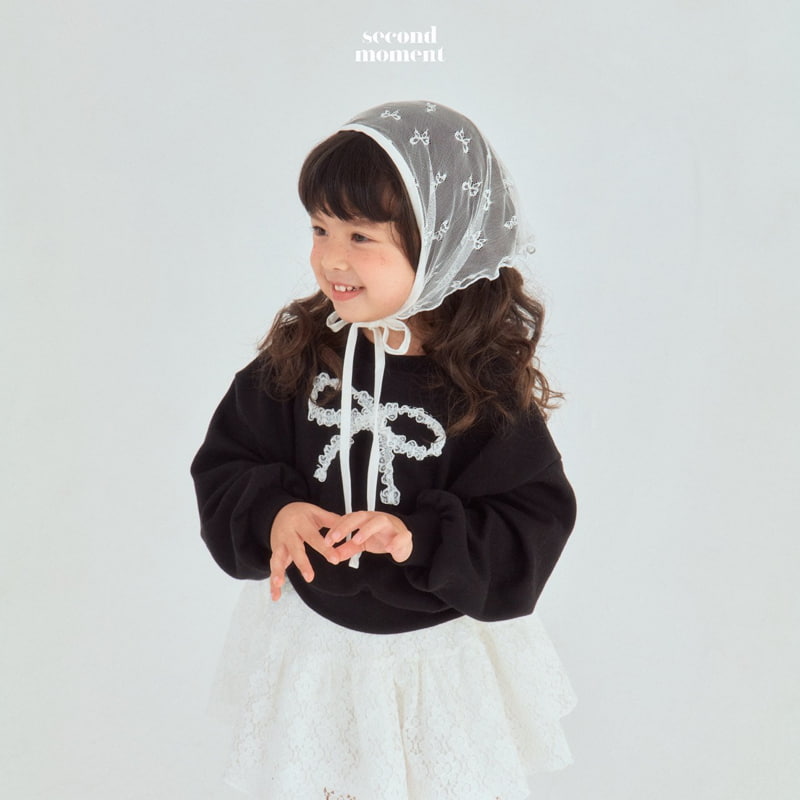 Second Moment - Korean Children Fashion - #magicofchildhood - Lace Ribbon Crop Sweatshirts - 7