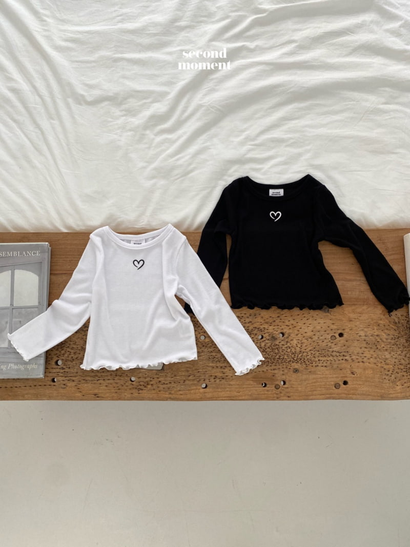 Second Moment - Korean Children Fashion - #minifashionista - Spring Heart Wave Tee