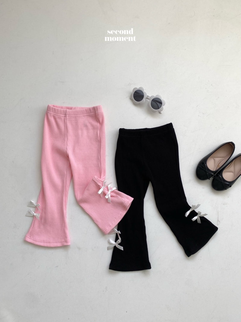 Second Moment - Korean Children Fashion - #minifashionista - Ribbon Rib Bootscut Pants - 11