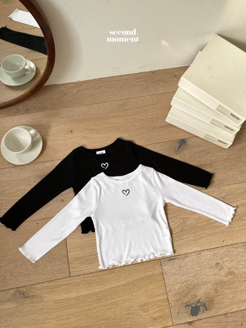 Second Moment - Korean Children Fashion - #prettylittlegirls - Spring Heart Wave Tee - 2