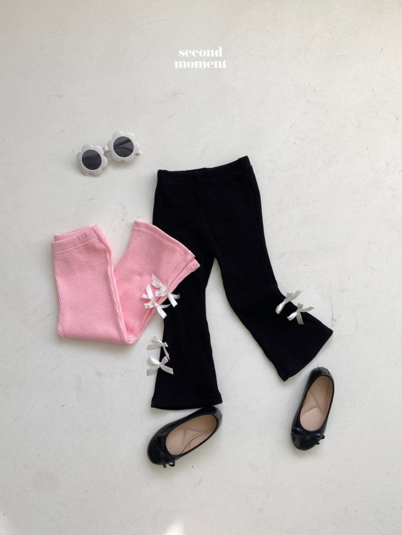 Second Moment - Korean Children Fashion - #prettylittlegirls - Ribbon Rib Bootscut Pants - 12