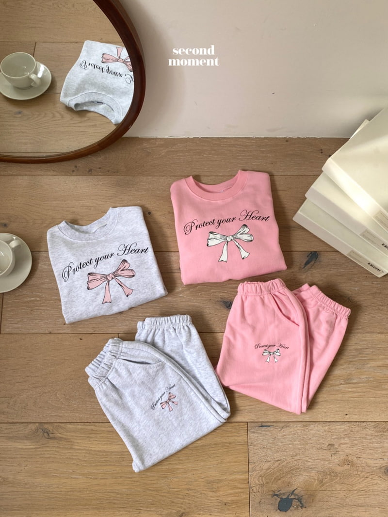 Second Moment - Korean Children Fashion - #prettylittlegirls - Ribbon Top Bottom Set