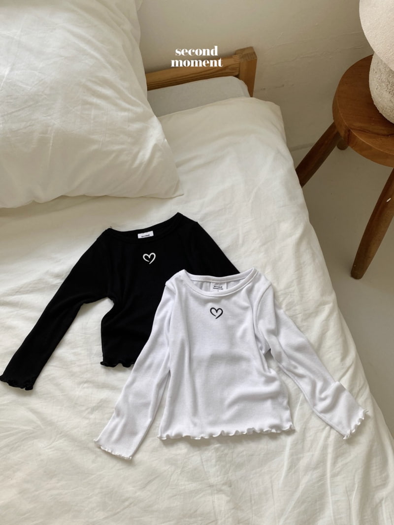 Second Moment - Korean Children Fashion - #todddlerfashion - Spring Heart Wave Tee - 3
