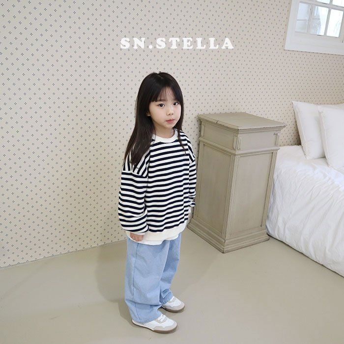 Sn.stella - Korean Children Fashion - #Kfashion4kids - Blue Pants - 3