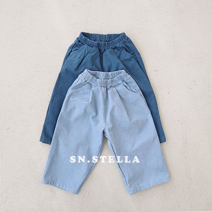 Sn.stella - Korean Children Fashion - #childrensboutique - Blue Pants - 12