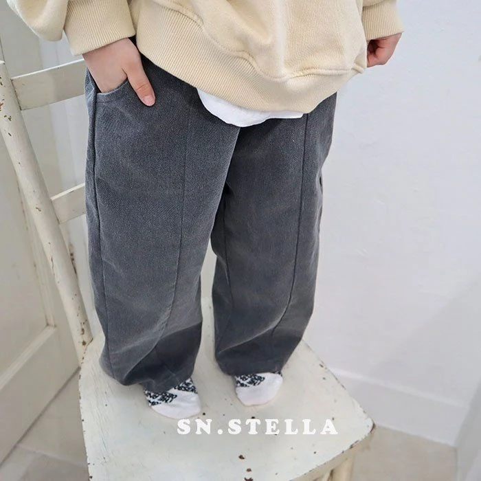 Sn.stella - Korean Children Fashion - #discoveringself - Pigment Slit Pants - 5
