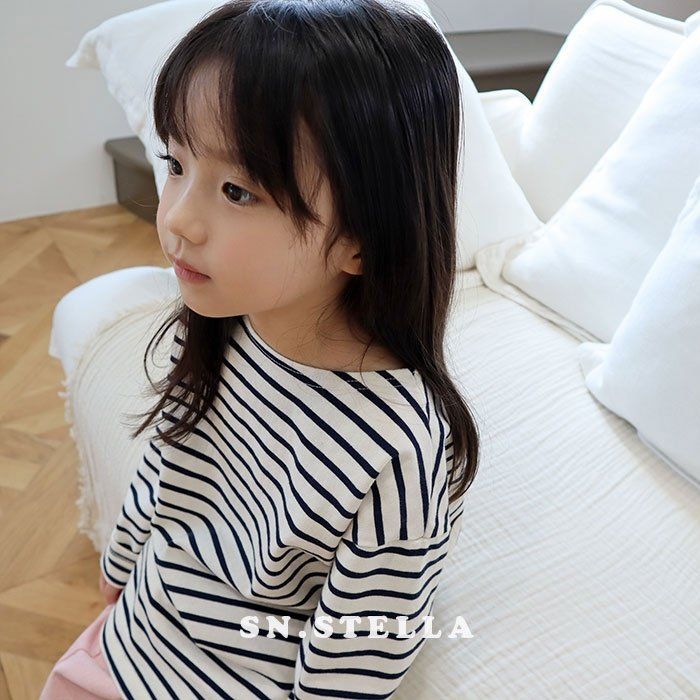 Sn.stella - Korean Children Fashion - #littlefashionista - Tantan Stripe Tee - 5