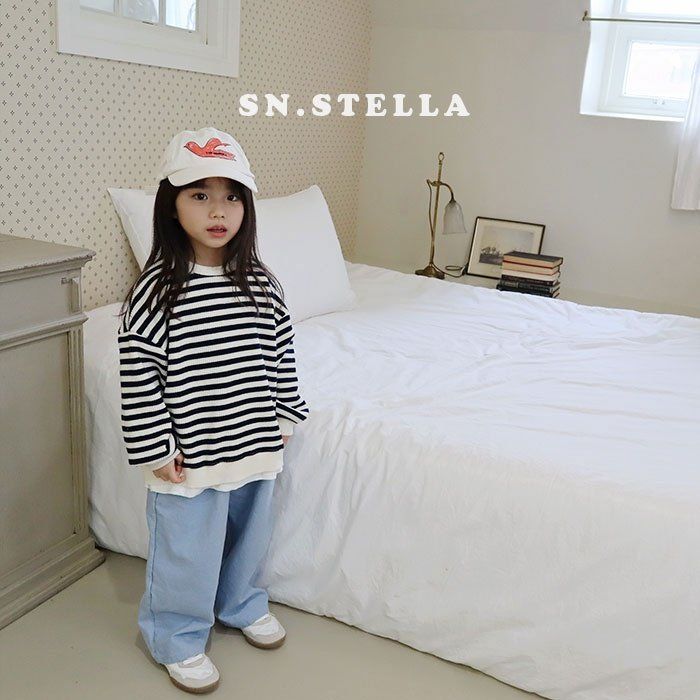 Sn.stella - Korean Children Fashion - #minifashionista - Blue Pants - 6