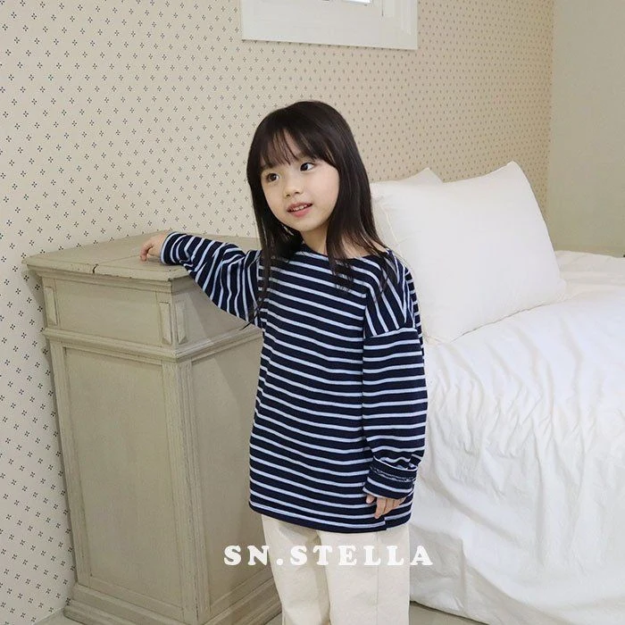 Sn.stella - Korean Children Fashion - #stylishchildhood - Tantan Stripe Tee - 11