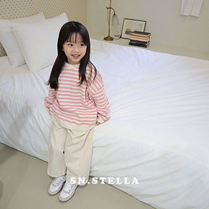 Sn.stella - Korean Children Fashion - #todddlerfashion - Waffle Sweatshirts - 5
