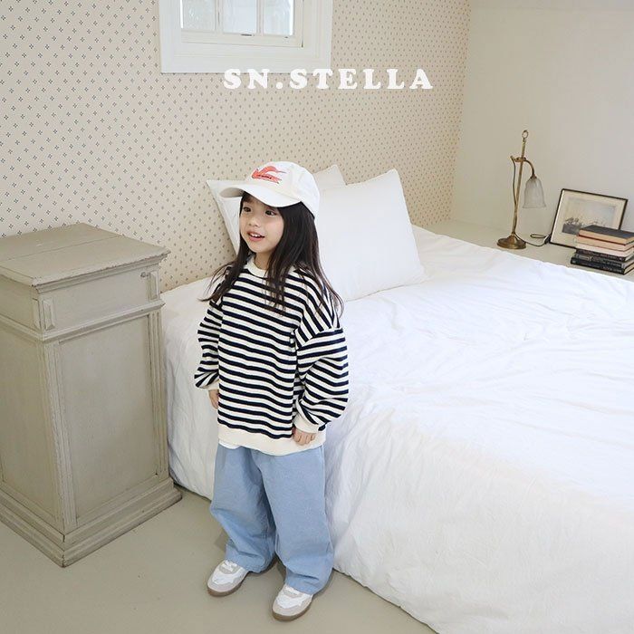 Sn.stella - Korean Children Fashion - #todddlerfashion - Blue Pants - 8